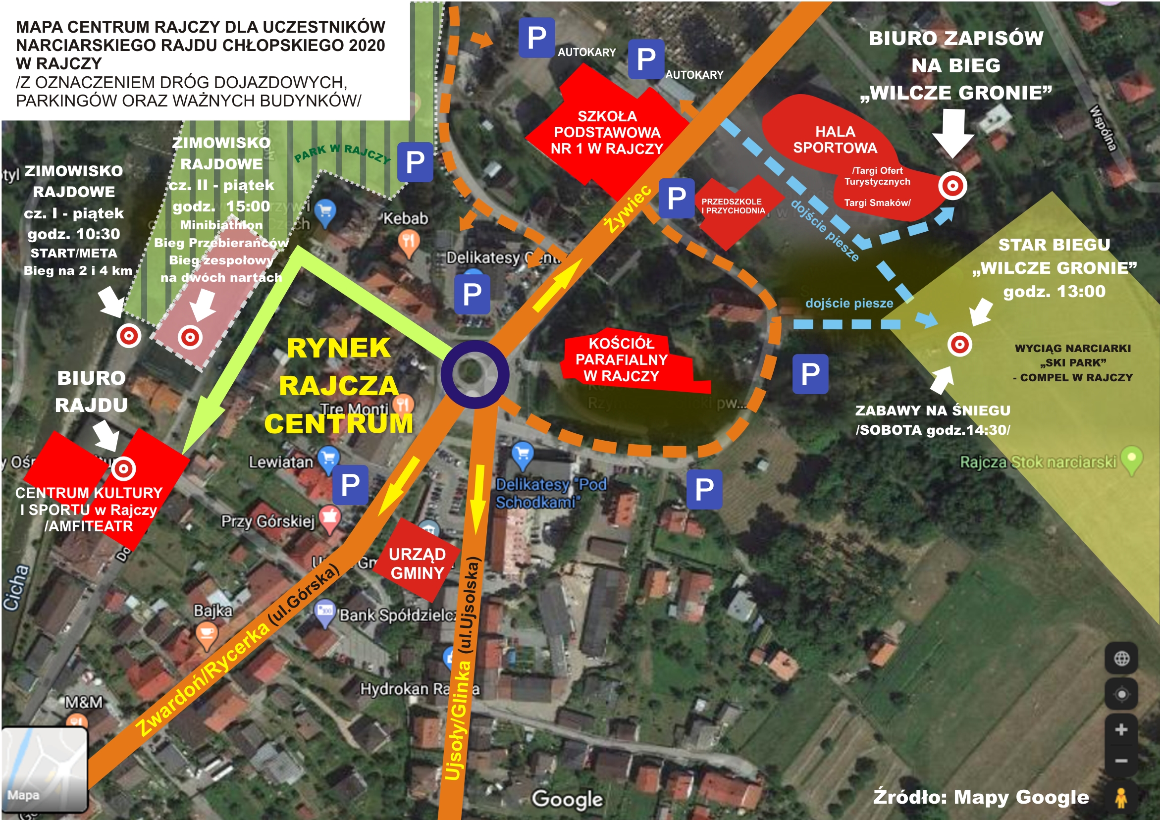 Mapa Rajczy Centrum